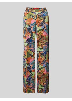 Spodnie materiałowe o kroju regular fit z nadrukiem na całej powierzchni model ‘STEFY’ ze sklepu Peek&Cloppenburg  w kategorii Spodnie damskie - zdjęcie 171406013