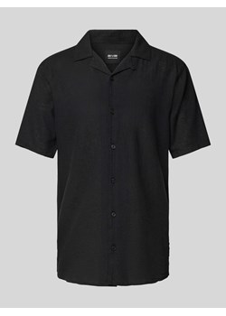 Koszula lniana o kroju slim fit z rękawem o dł. 1/2 model ‘CAIDEN’ ze sklepu Peek&Cloppenburg  w kategorii Koszule męskie - zdjęcie 171406063