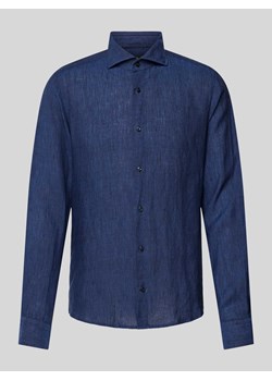 Koszula lniana o kroju slim fit z kołnierzykiem typu cutaway model ‘Pai’ ze sklepu Peek&Cloppenburg  w kategorii Koszule męskie - zdjęcie 171406344