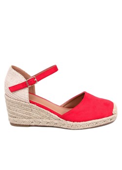 Espadryle na koturnie Platten Red czerwone ze sklepu ButyModne.pl w kategorii Espadryle damskie - zdjęcie 171409430