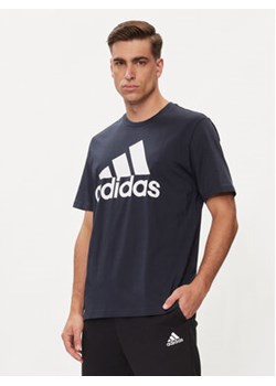 adidas T-Shirt Essentials Single Jersey Big Logo T-Shirt IC9348 Niebieski Regular Fit ze sklepu MODIVO w kategorii T-shirty męskie - zdjęcie 171413150