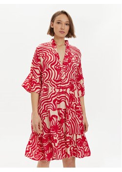 Iconique Sukienka koszulowa Morena IC24-117 Czerwony Relaxed Fit ze sklepu MODIVO w kategorii Sukienki - zdjęcie 171413263