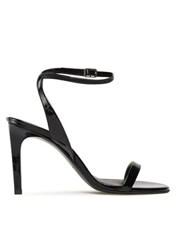 Sandały Calvin Klein Stilleto Sandal 90 - Patent HW0HW01632 Czarny ze sklepu eobuwie.pl w kategorii Sandały damskie - zdjęcie 171415543