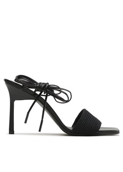 Sandały Calvin Klein Geo Stil Gladi Sandal HW0HW01467 Czarny ze sklepu eobuwie.pl w kategorii Sandały damskie - zdjęcie 171416494