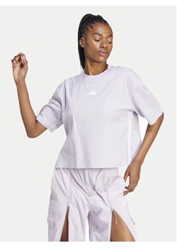 adidas T-Shirt Dance IS0877 Fioletowy Loose Fit ze sklepu MODIVO w kategorii Bluzki damskie - zdjęcie 171420520