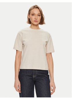 Gina Tricot T-Shirt Basic 10469 Beżowy Regular Fit ze sklepu MODIVO w kategorii Bluzki damskie - zdjęcie 171420570