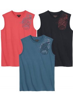 Zestaw 3 koszulek bez rękawów Beach ze sklepu Atlas For Men w kategorii T-shirty męskie - zdjęcie 171421504