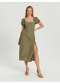 Sinsay - Sukienka midi - zielony ze sklepu Sinsay w kategorii Sukienki - zdjęcie 171421701