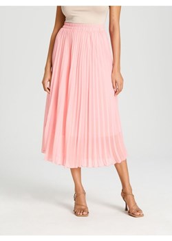 Sinsay - Spódnica midi plisowana - różowy ze sklepu Sinsay w kategorii Spódnice - zdjęcie 171422210