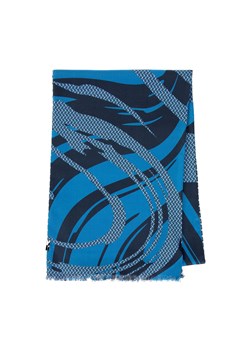 Męski szal jedwabny we wzory niebiesko - szary ze sklepu WITTCHEN w kategorii Szaliki męskie - zdjęcie 171422490