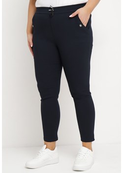 Granatowe Spodnie z Nogawkami 7/8 i Kieszeniami Gavotta ze sklepu Born2be Odzież w kategorii Spodnie damskie - zdjęcie 171422802