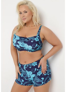 Niebieskie Bikini Dwuczęściowe w Kwiatowy Print Szorty i Stanik Landora ze sklepu Born2be Odzież w kategorii Stroje kąpielowe - zdjęcie 171422854
