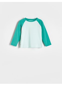 Reserved - Bawełniany longsleeve - jasnozielony ze sklepu Reserved w kategorii T-shirty chłopięce - zdjęcie 171425492