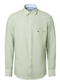 Fynch-Hatton Męska koszula lniana Mężczyźni Regular Fit len miętowy jednolity ze sklepu vangraaf w kategorii Koszule męskie - zdjęcie 171426032