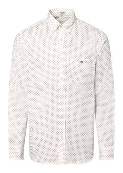 Gant Koszula męska Mężczyźni Regular Fit Bawełna écru wzorzysty ze sklepu vangraaf w kategorii Koszule męskie - zdjęcie 171428041