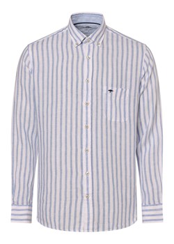 Fynch-Hatton Męska koszula lniana Mężczyźni Regular Fit len jasnoniebieski w paski ze sklepu vangraaf w kategorii Koszule męskie - zdjęcie 171428052