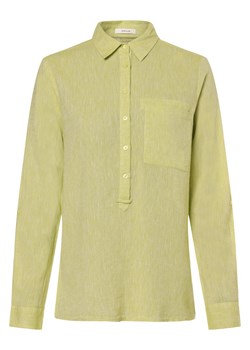 Opus Damska bluzka koszulowa z lnem - Freppa Kobiety Bawełna cytrynowy marmurkowy ze sklepu vangraaf w kategorii Bluzki damskie - zdjęcie 171428063