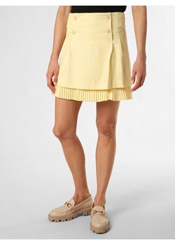IPURI Spódnica damska z zawartością lnu Kobiety len żółty jednolity ze sklepu vangraaf w kategorii Spódnice - zdjęcie 171428090