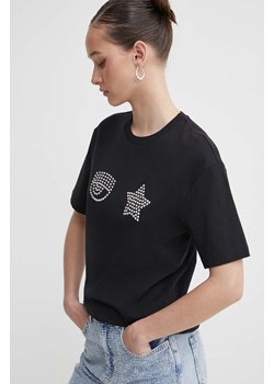Chiara Ferragni t-shirt bawełniany EYE STAR damski kolor czarny 76CBHG01 ze sklepu ANSWEAR.com w kategorii Bluzki damskie - zdjęcie 171429160