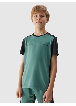 4F Koszulka sportowa w kolorze zielonym ze sklepu Limango Polska w kategorii T-shirty chłopięce - zdjęcie 171433053