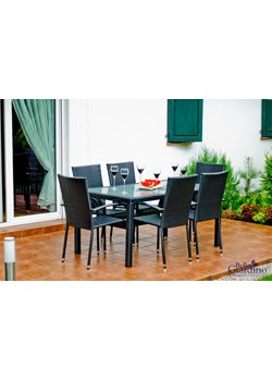 Zestaw mebli stołowych AVVICENTE czarny ze sklepu Bello Giardino w kategorii Zestawy mebli ogrodowych - zdjęcie 171433393