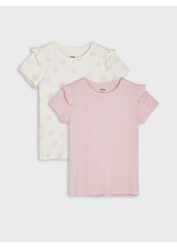 Sinsay - Koszulki 2 pack - różowy ze sklepu Sinsay w kategorii Bluzki dziewczęce - zdjęcie 171434893