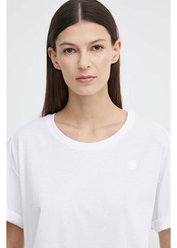 G-Star Raw t-shirt bawełniany damski kolor biały ze sklepu ANSWEAR.com w kategorii Bluzki damskie - zdjęcie 171435823