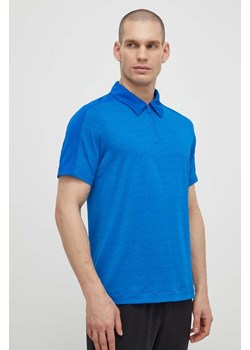 Calvin Klein Performance polo treningowe kolor niebieski wzorzysty ze sklepu ANSWEAR.com w kategorii T-shirty męskie - zdjęcie 171435902
