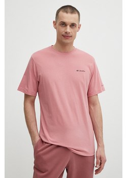 Columbia t-shirt sportowy Thistletown Hills kolor różowy gładki 1990751 ze sklepu ANSWEAR.com w kategorii T-shirty męskie - zdjęcie 171435922