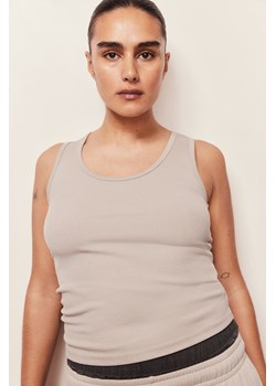 H & M - Koszulka w prążki - Brązowy ze sklepu H&M w kategorii Bluzki damskie - zdjęcie 171438114