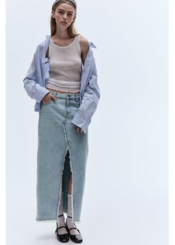 H & M - Dżinsowa spódnica z postrzępionym brzegiem - Niebieski ze sklepu H&M w kategorii Spódnice - zdjęcie 171438131