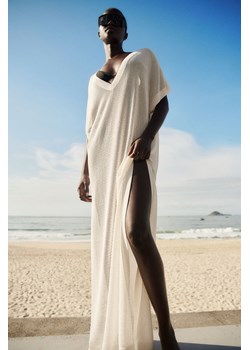 H & M - Siateczkowa sukienka plażowa - Biały ze sklepu H&M w kategorii Odzież plażowa - zdjęcie 171438150