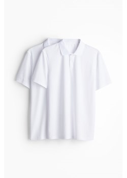 H & M - Sportowy top polo DryMove 2-pak - Biały ze sklepu H&M w kategorii Bluzki damskie - zdjęcie 171438232