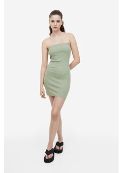 H & M - Sukienka bandeau w prążki - Zielony ze sklepu H&M w kategorii Sukienki - zdjęcie 171438284
