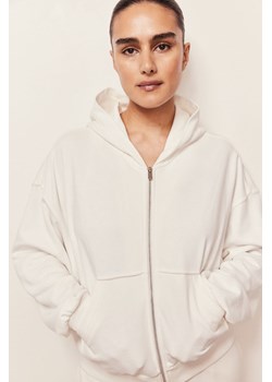 H & M - Rozpinana bluza oversize z kapturem - Biały ze sklepu H&M w kategorii Bluzy damskie - zdjęcie 171438320