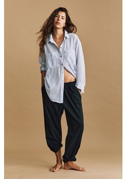 H & M - Joggersy z domieszką lnu - Niebieski ze sklepu H&M w kategorii Spodnie damskie - zdjęcie 171438450