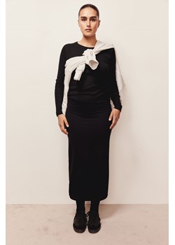 H & M - Bawełniany top w prążki - Czarny ze sklepu H&M w kategorii Bluzki damskie - zdjęcie 171438464