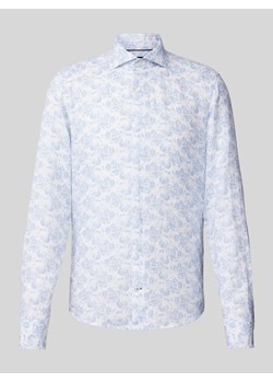 Koszula biznesowa z lnu o kroju slim fit z kołnierzykiem typu cutaway model ‘Pai’ ze sklepu Peek&Cloppenburg  w kategorii Koszule męskie - zdjęcie 171438492