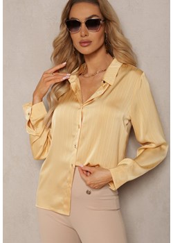 Beżowa Klasyczna Koszula z Guzikami Pianelle ze sklepu Renee odzież w kategorii Koszule damskie - zdjęcie 171438843