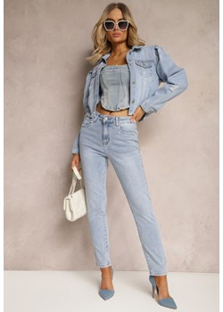 Jasnoniebieskie Jeansy Skinny bez Zdobień Riozena ze sklepu Renee odzież w kategorii Jeansy damskie - zdjęcie 171439203