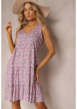 Różowa Letnia Sukienka Bez Rękawów z Bawełnianej Tkaniny Kiodelia ze sklepu Renee odzież w kategorii Sukienki - zdjęcie 171443560