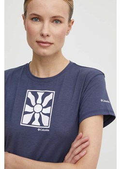 Columbia t-shirt sportowy Sun Trek Sun Trek kolor granatowy 1931753 ze sklepu ANSWEAR.com w kategorii Bluzki damskie - zdjęcie 171444700