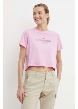 Columbia t-shirt bawełniany North Cascades kolor różowy 1930051 ze sklepu ANSWEAR.com w kategorii Bluzki damskie - zdjęcie 171444734