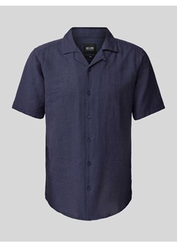 Koszula lniana o kroju slim fit z rękawem o dł. 1/2 model ‘CAIDEN’ ze sklepu Peek&Cloppenburg  w kategorii Koszule męskie - zdjęcie 171447373