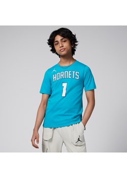 T-shirt dla dużych dzieci Nike NBA LaMelo Ball Charlotte Hornets - Niebieski ze sklepu Nike poland w kategorii T-shirty chłopięce - zdjęcie 171447520