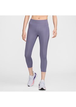 Damskie legginsy ze średnim stanem o skróconym kroju do biegania Nike Fast - Fiolet ze sklepu Nike poland w kategorii Spodnie damskie - zdjęcie 171447573