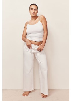 H & M - Top z mikrofibry na ramiączkach - Biały ze sklepu H&M w kategorii Bluzki damskie - zdjęcie 171447970