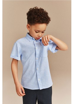 H & M - Koszula z domieszką lnu - Niebieski ze sklepu H&M w kategorii Koszule chłopięce - zdjęcie 171448042