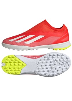 Buty piłkarskie adidas X Crazyfast League Ll Tf Jr IF0687 czerwone ze sklepu ButyModne.pl w kategorii Buty sportowe dziecięce - zdjęcie 171449632