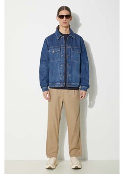 Wood Wood kurtka jeansowa Ivan Denim męska kolor niebieski przejściowa 12315106.7051 ze sklepu PRM w kategorii Kurtki męskie - zdjęcie 171450664